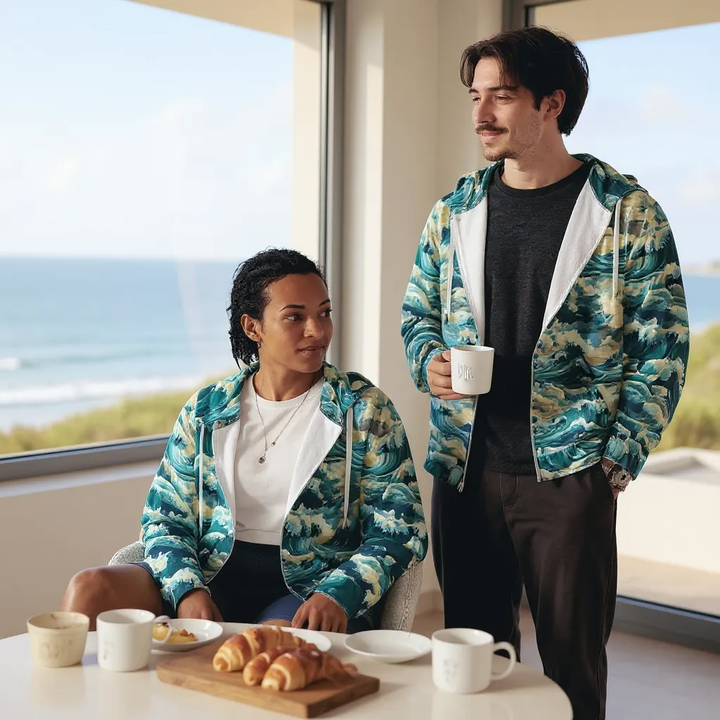 Sudadera con capucha y cremallera unisex ✨ Colección Mareas Infinitas