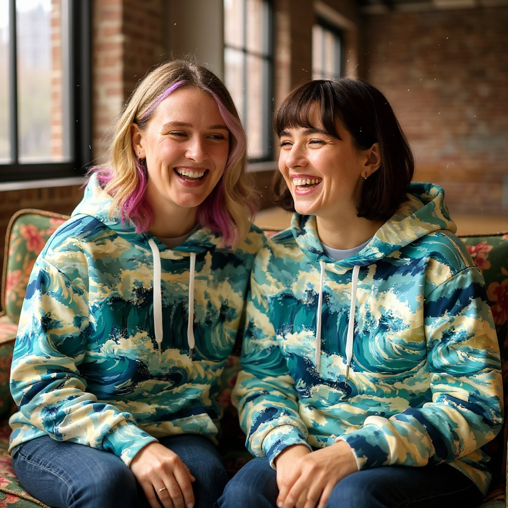 Sudadera genderless CON capucha ✨ Colección Mareas Infinitas