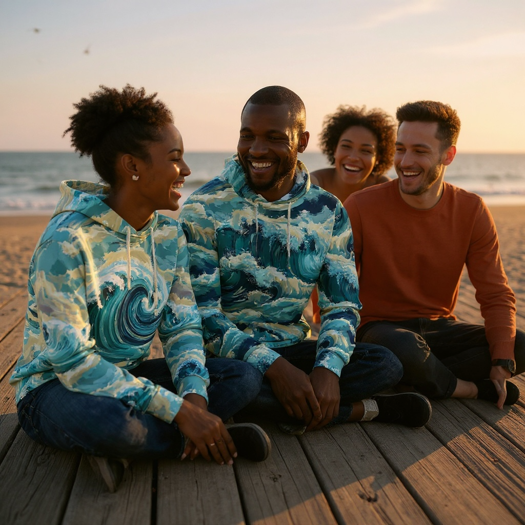 Sudadera genderless CON capucha ✨ Colección Mareas Infinitas