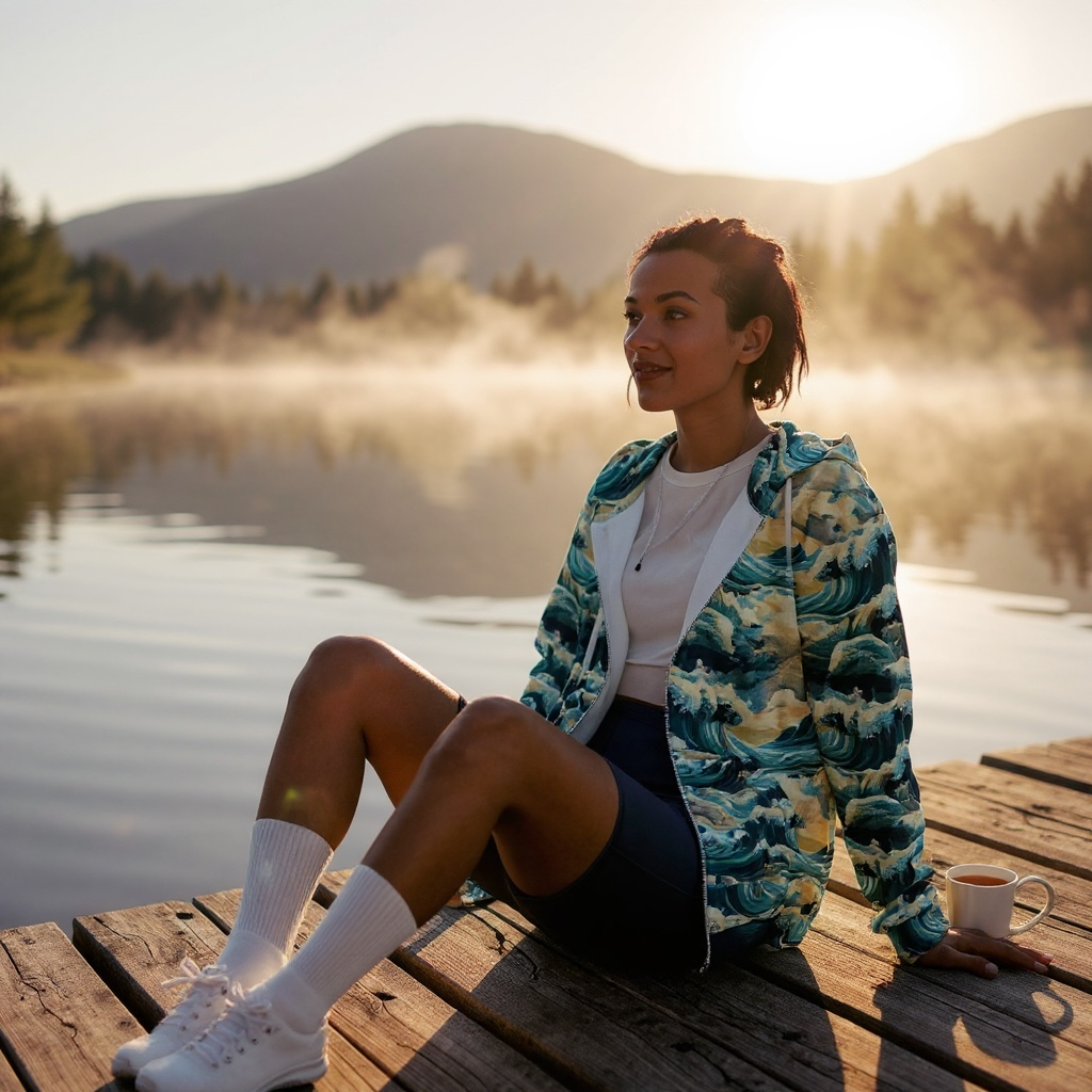 Sudadera con capucha y cremallera unisex ✨ Colección Mareas Infinitas