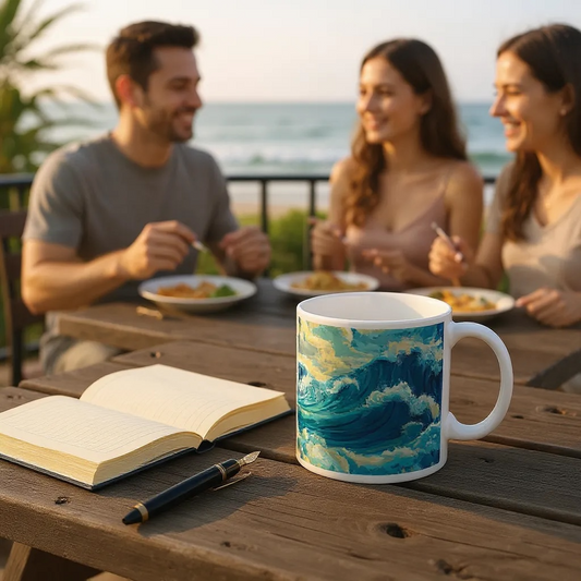 Taza blanca ✨ Colección Mareas Infinitas